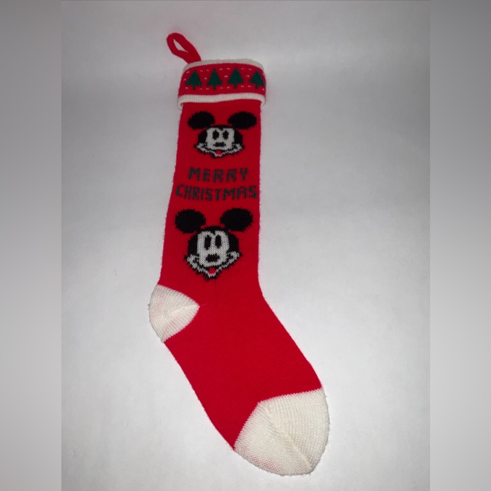 Christmas Stocking The Walt Disney Company Mickey Mouse Merry Christmas Knit 22”